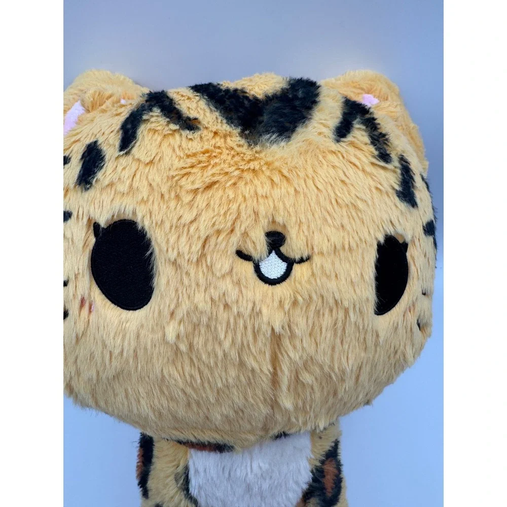 ShopAQI Puni Puni Leopard Tiger Plush Kawaii Big‎ Head Stuffed Animal Yellow